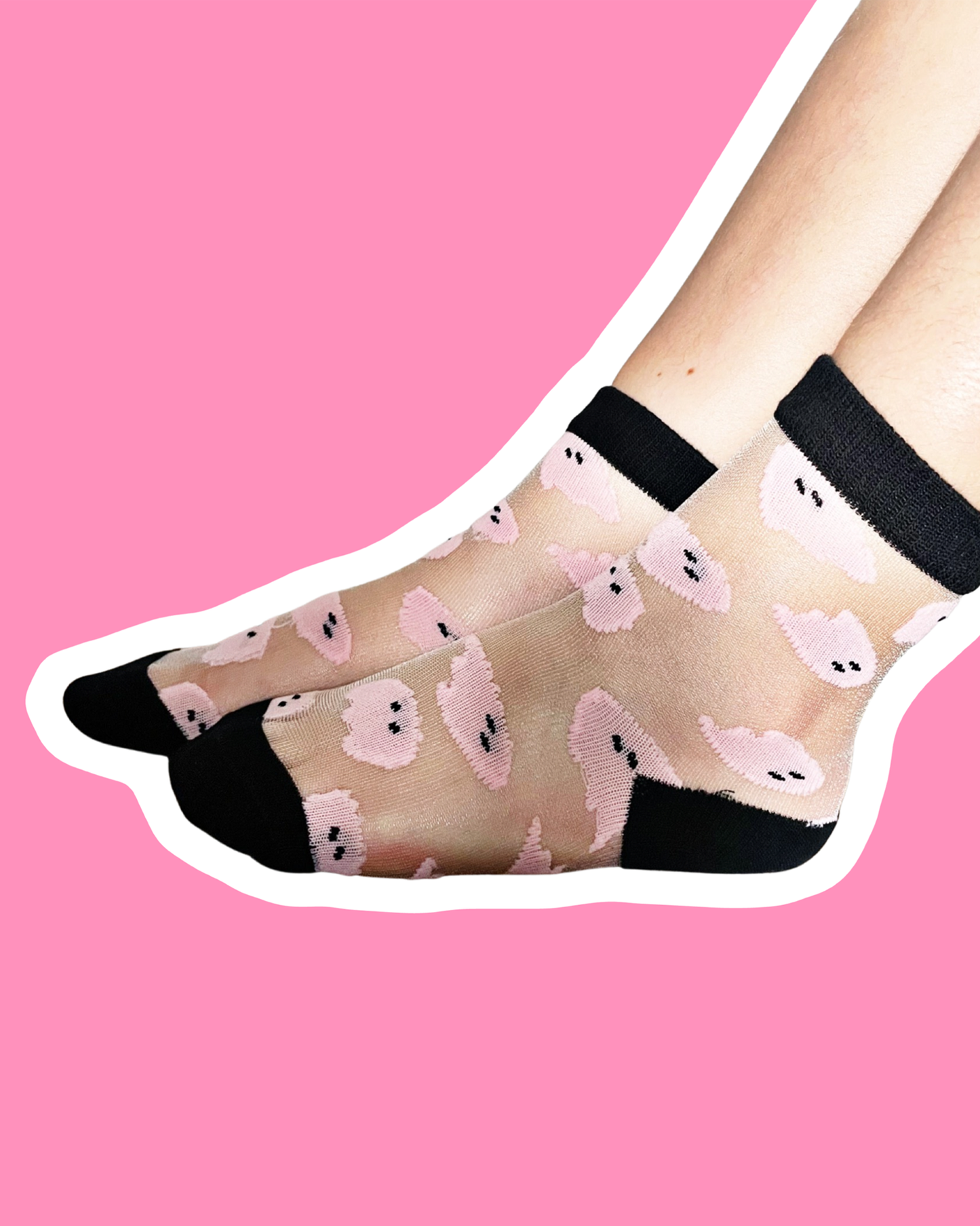 Happy Haunting Sheer Nylon Socks