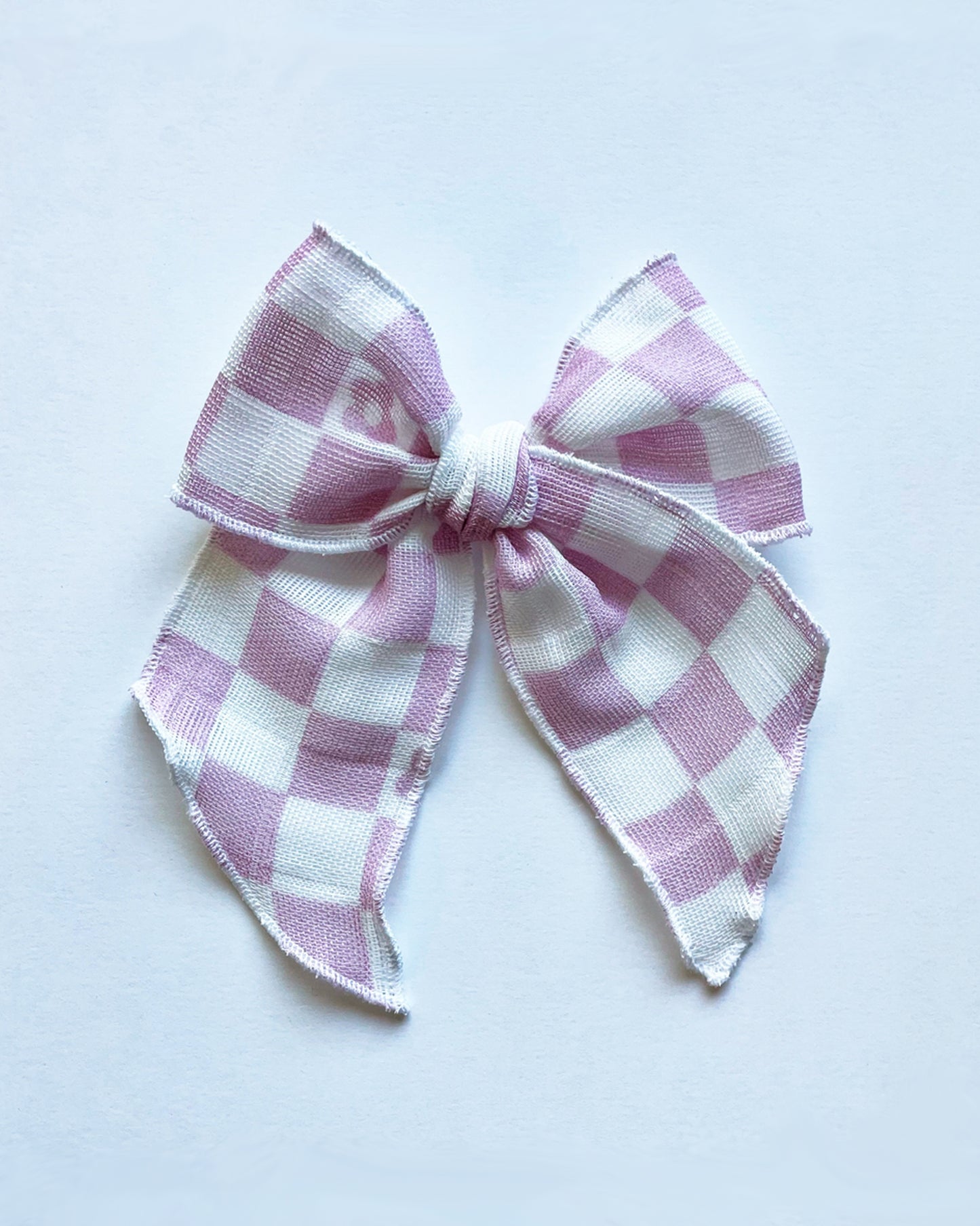 Y2K Checkered Flower Hair Bow