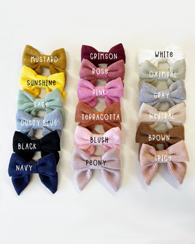 Ships Ahoy Corduroy Sailor Hair Bows