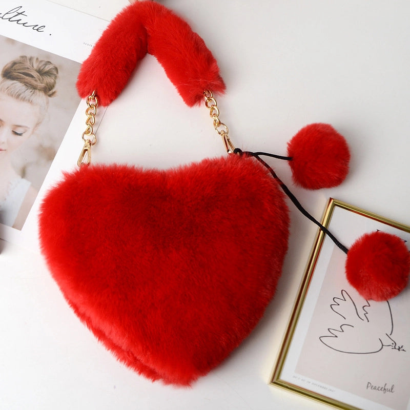 Lover Plush Heart Handbag