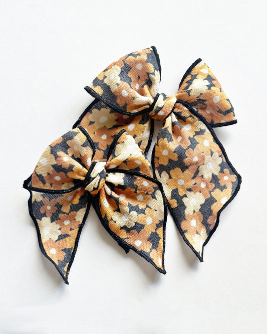 Sweater Weather Floral Hair Bow