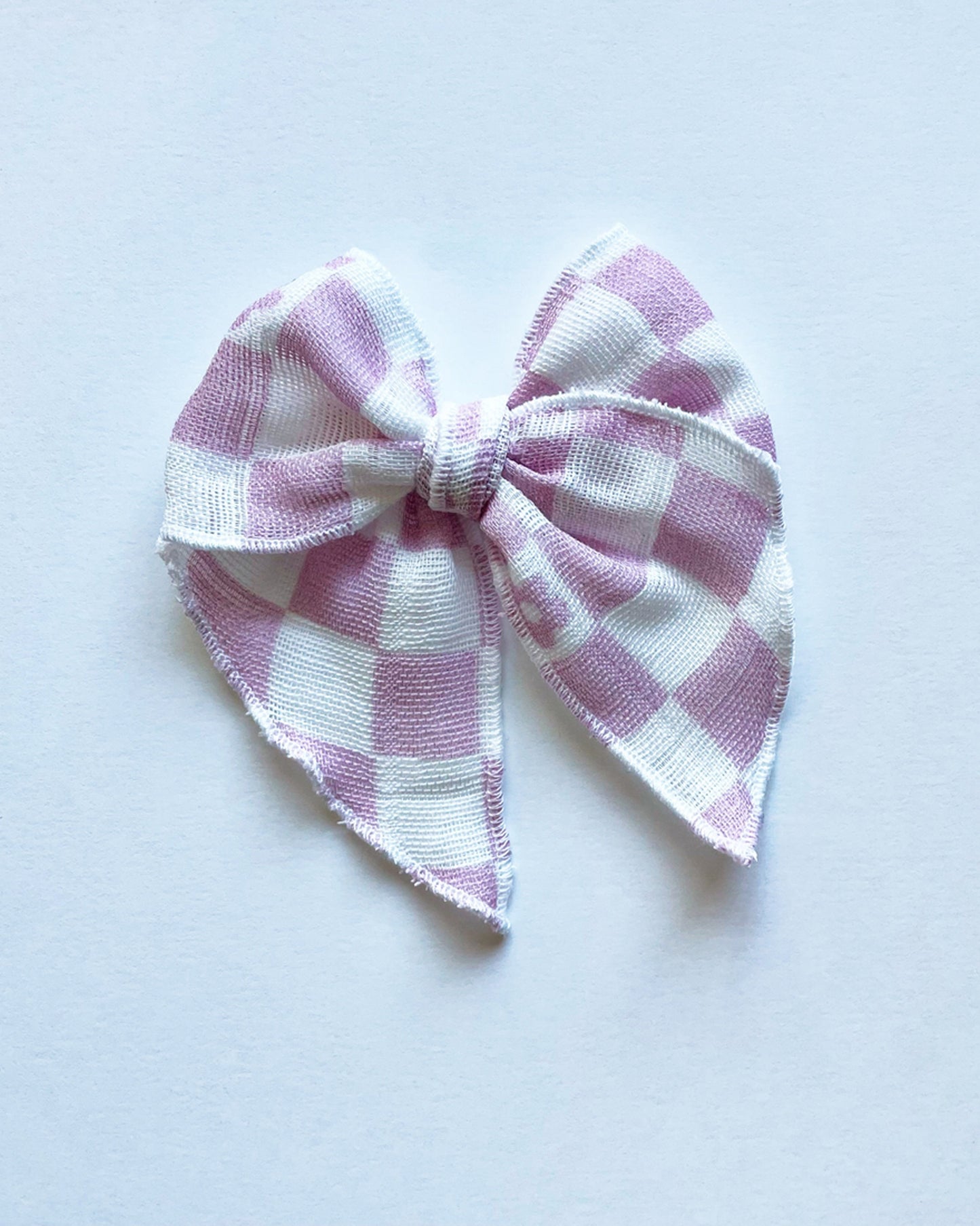 Y2K Checkered Flower Hair Bow