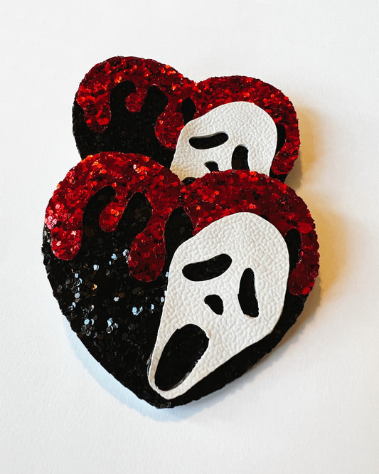 Scream Bloody Heart Hair Clip