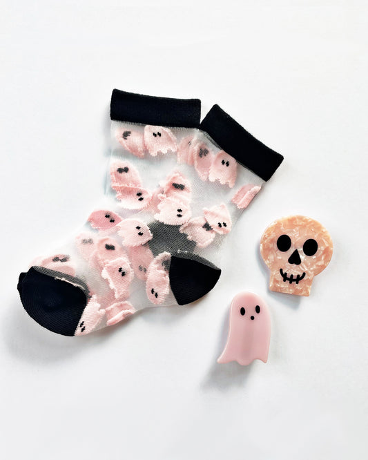 Happy Haunting Sheer Nylon Socks