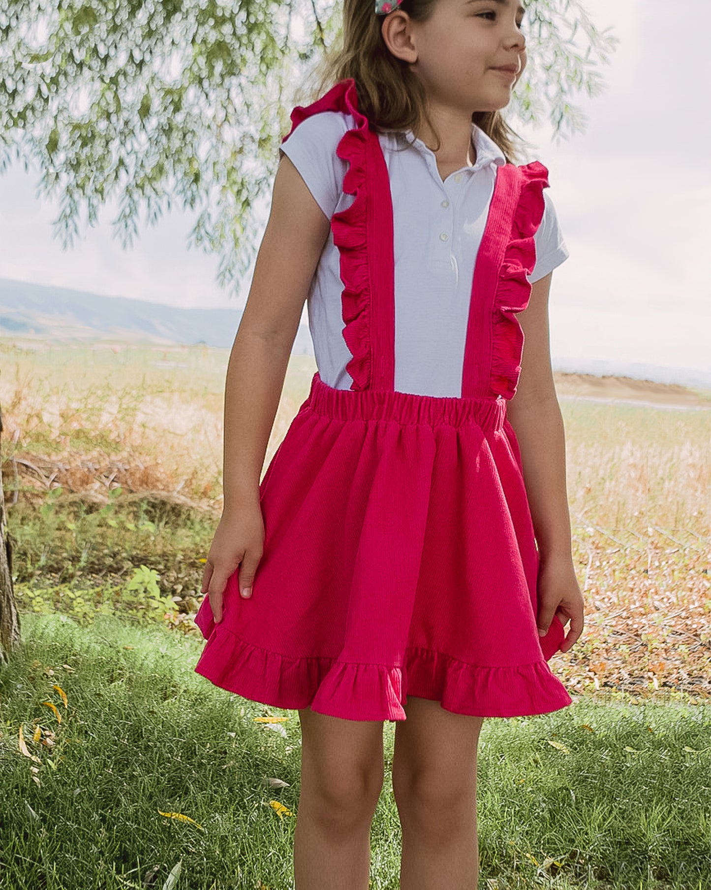 Strawberry Jam Pinafore Skirt